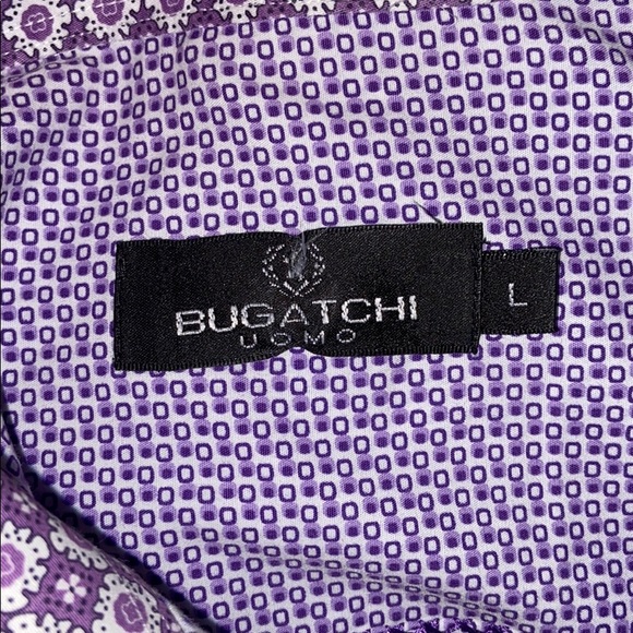 Men’s Bugatchi Uomo Dress Shirt Size Large - Picture 4 of 4